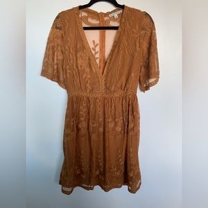 Copper lace dress (L)